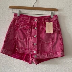 Pink Denim Women Shorts